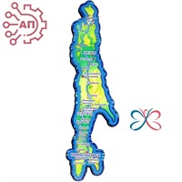 Магнит I Карта маленькая 120х35х3 (13) Сахалин 25781 25781