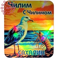 Магнит I голограмма серии "Кругосветка" Чилим с чилимом Сахалин 33911 33911