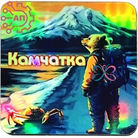 Магнит I голограмма серии "Сталкер" Медведь с крабом 1 Камчатка 34007 34007