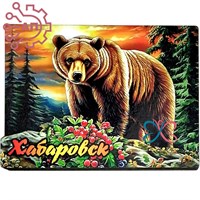 Магнит II серия "Животные России" Медведь 1 Хабаровск 34023 34023