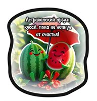 Магнит I Стикер Арбуз "Кусай пока не лопнул" Астрахань 34090 34090