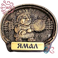 Магнит из гипса Овал Шаман с бубном Ямал 34257 34257