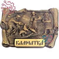 Магнит из гипса Свиток Рыбаки Камчатка 34260 34260