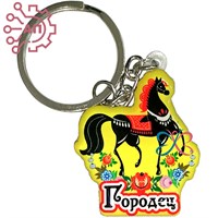 Брелок со смолой Черная лошадь Городец 34310 34310