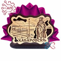 Салфетница с гравировкой Хабаров с мостом Хабаровск 34315 34315