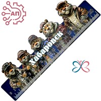 Линейка цветная Тигры в кепках Хабаровск 34341 34341