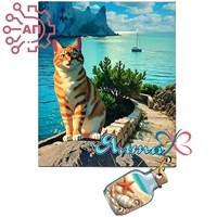 Магнит I с подвесами Кот на набережной Крым, Ялта 34417 34417
