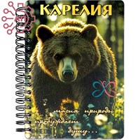 Блокнот А6 цветной Медведь бурый Карелия 34463 34463