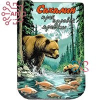 Магнит II Медведь "Край суровой красоты" Сахалин 34473 34473