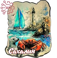 Магнит II Маяк с крабом Сахалин 34474 34474