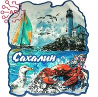 Магнит I Маяк с крабом Сахалин 34476 34476