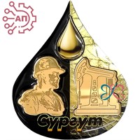 Магнит II со смолой и фурнитурой Капля нефти с нефтяником Сургут 34584 34584