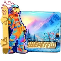 Магнит II со смолой и фурнитурой Сноубордистка Шерегеш 34602 34602