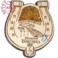 Магнит с янтарем Подкова Кремль Нижний Новгород 34674 34674
