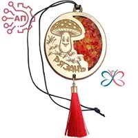 Подвеска в авто с хрусталем с кисточкой Грибы Рязань 34739 34739