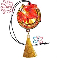 Подвеска в авто цветная Подкова с красной лошадью с кисточкой Калмыкия, Элиста 34754 34754