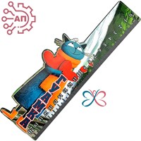 Линейка цветная Кот с сердцами Гуамка, Краснодарский край 34810 34810