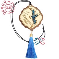 Подвеска в авто с апатитом с кисточкой Чайка Японское море 34823 34823