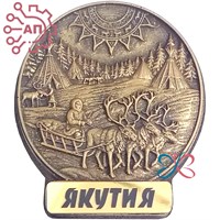 Магнит из гипса Упряжка оленей Якутия 34843 34843