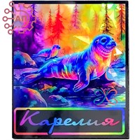 Магнит I Неон Прямоугольник Тюлень Карелия 34883 34883