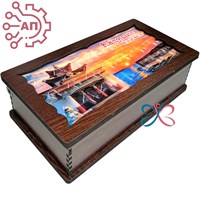 Шкатулка-купюрница 175 Пейзаж коллаж Цаган Аман, Калмыкия 34932 34932