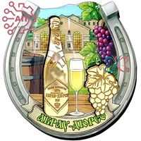 Магнит II со смолой и фурнитурой Подкова серебряная Абрау-Дюрсо 34939 34939