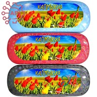 Футляр для очков голограмма фотопечать с лаком Тюльпаны Калмыкия 32135 32135