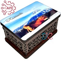 Шкатулка малая резная со смолой Лиса Камчатка 34967 34967