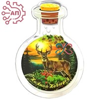 Магнит печать на зеркальном пластике Колба Олень Нижний Новгород 33793 33793