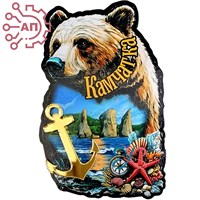 Магнит I с фурнитурой Медведь с морской звездой Камчатка 29737 29737