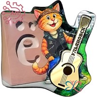 Магнит II со смолой  и фурнитурой Кот с гитарой 5 Ульяновск 35130 35130