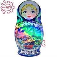 Магнит I голограмма Матрешка коллаж Мурманск 35203 35203