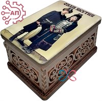 Шкатулка малая резная со смолой Этно 1 Якутия 35262 35262