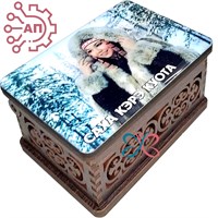 Шкатулка малая резная со смолой Этно 4 Якутия, Горный Бердигестях 35265 35265
