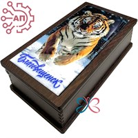 Шкатулка-купюрница со смолой 175 Тигры Благовещенск 35329 35329