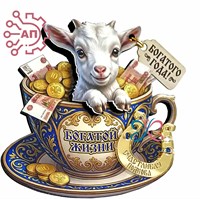 Магнит II с фурнитурой Денежный талисман Коза "Богатой жизни" 35359 35359