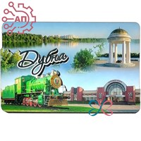 Магнит II Коллаж с паровозом Дубна 25300 25300