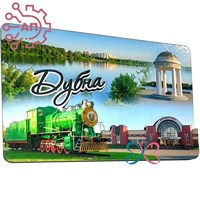 Магнит II Коллаж с паровозом Дубна 25300 25300