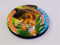 Купить магнитик вечный календарь с мишкой Дальний Восток круглый - фото 10368