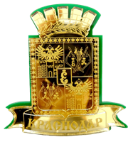 Магнит Герб Вашего города золото-зеленый Краснодар арт FS000699 - фото 37668