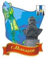 Купить магнитик Макаров карта с гербом - фото 45795