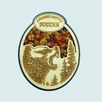 Купить магнитик Янтарь Дальний Восток Медведь рычащий - фото 46261