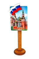 Магнит с подвижной деталью №1 с достопримечательностью города Москва арт 2570 - фото 51343