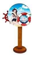 Магнит с подвижной деталью Девушка со спасательным кругом и логотипом города арт 2577 - фото 51380