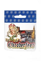 Магнит 3-хслойный Девушка с кружками и символикой Oktoberfest - фото 51392