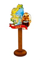 Магнитик 2-хслойный Карта с медведем с символикой Вашего города - фото 51885