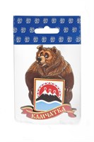 Магнитик Медведь с гербом на ленте Камчатка 2451 - фото 51899