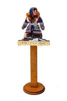 Магнит 1-слойный Этно девочка с зеркальной фурнитурой с символикой Вашего города - фото 52193