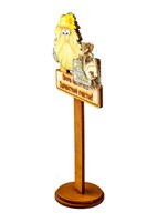 Магнит 1-слойный Домовой с мешком и зеркальной фурнитурой с символикой Вашего города - фото 52476