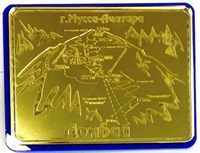 Магнит II зеркальный на пластике Прямоугольник гора Домбай 25717 - фото 54000